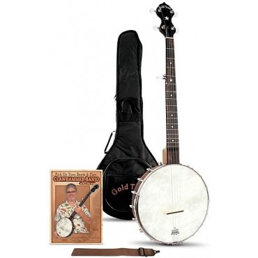 Gold Tone CC-OTA/L Left-Handed A-Scale Cripple Creek Banjo Clawhammer Package Vintage Brown