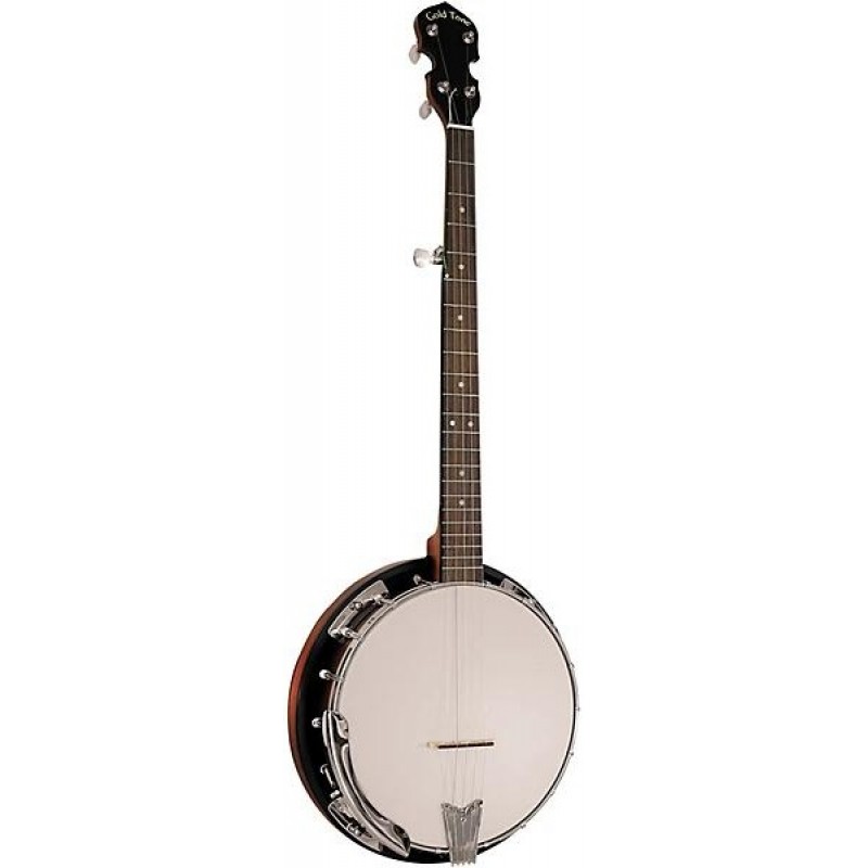 Gold Tone Cripple Creek CC 50RP L left handed resonator banjo vintage brown with planetary tuners for bluegrass and folk music