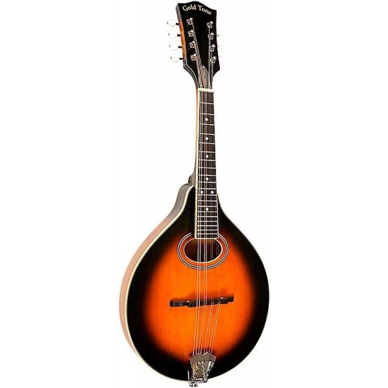 Gold Tone left-handed A-style mandolin with pickup vintage sunburst high quality instrument perfect for bluegrass and folk music