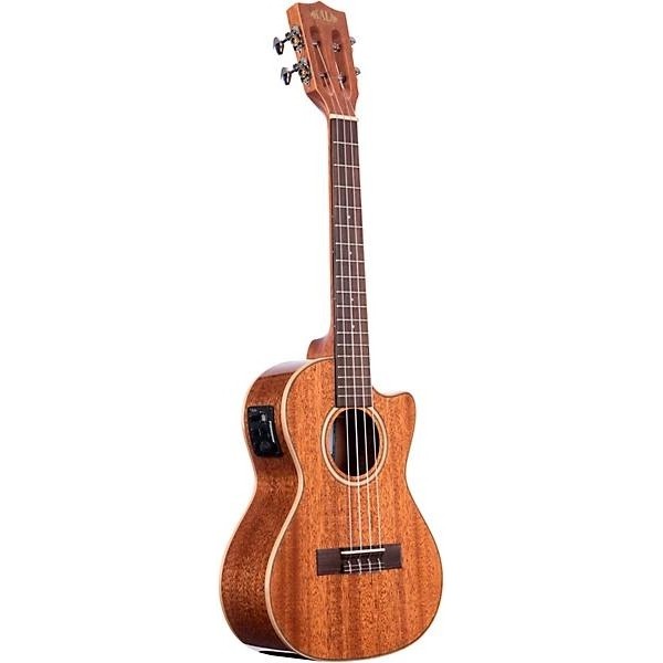 Kala Gloss Solid Mahogany Tenor Ukulele Cutaway Acoustic Electric Ukulele Natural