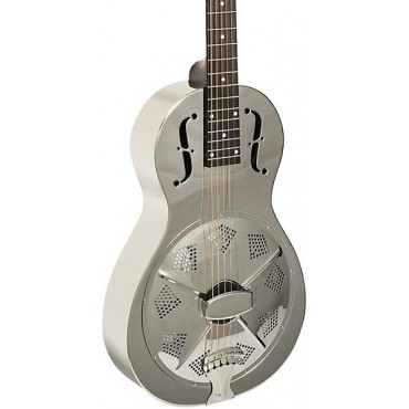 Recording King RM-993 Metal Body Parlor Resonator Guitar Nickel-Plated