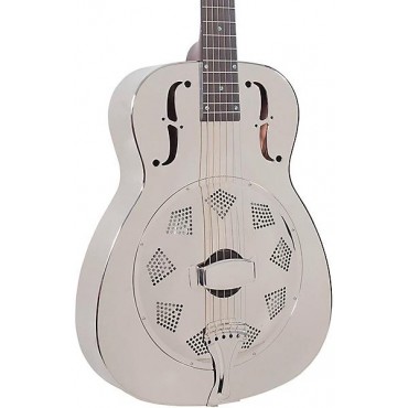 Recording King RM-998-R Metal Body Resonator, Style-0 Nickel-Plated