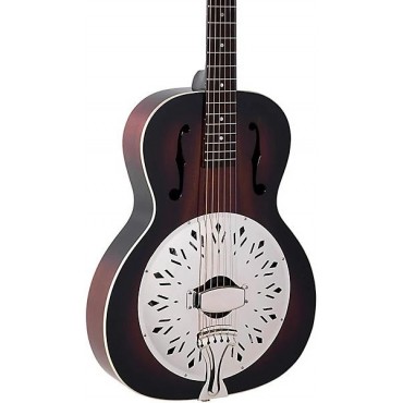 Recording King RR-41-VS Rattlesnake Wood Body Resonator Guitar Vintage Sunburst