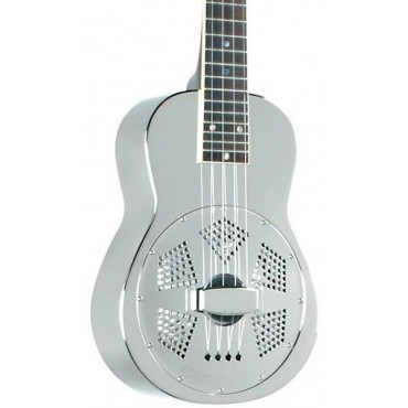 Recording King RU-998 Metal Body Resonator Ukulele Nickel-Plated Nickel/Silver