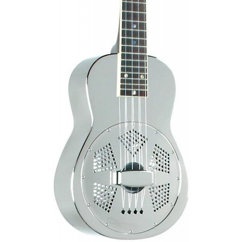Recording King RU-998 metal body resonator ukulele nickel plated bright tone professional craftsmanship and vintage playability