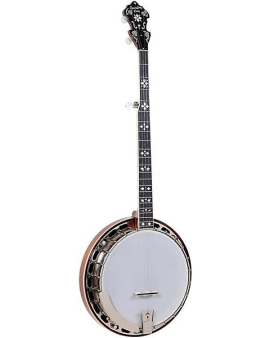 Recording King The Elite Hearts &amp; Flowers Mahogany Resonator Banjo Natural