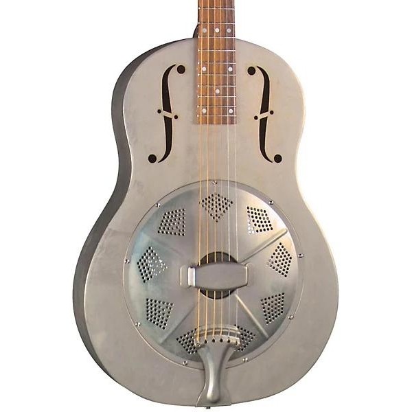 Regal RC-43 Antiqued Nickel-Plated Body Triolian Resonator Guitar Antique nickel-plated