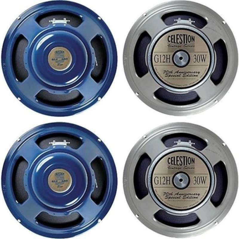 Celestion Modern Boutique 4x12 speaker set perfect for electric guitar players seeking clear and powerful tones for studio and live use