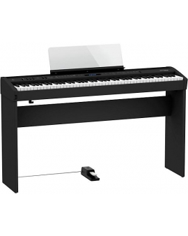 Roland FP-60X Digital Piano With Matching Stand and DP-10 Pedal Black