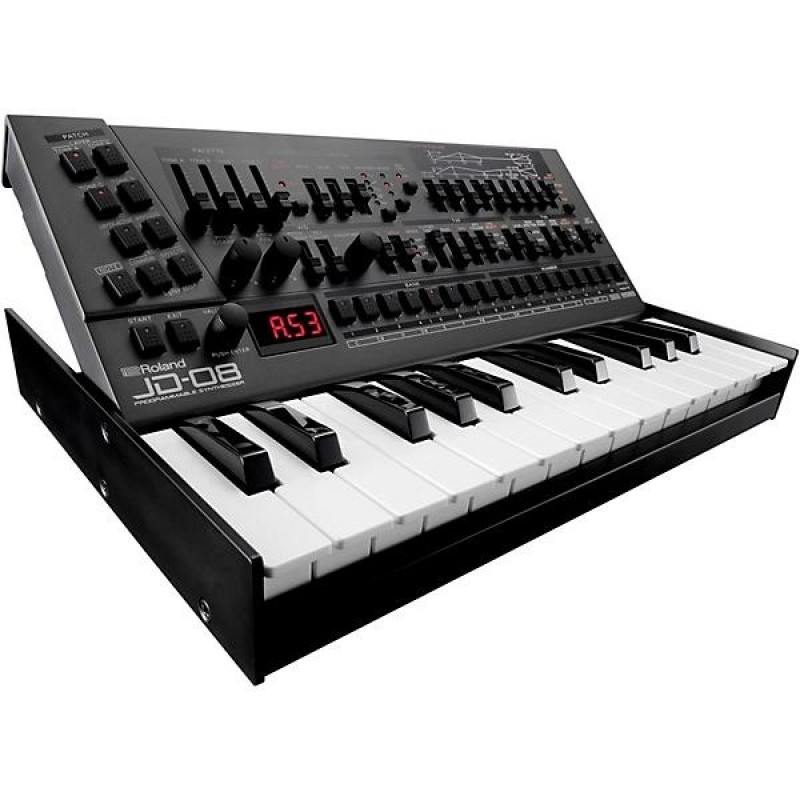 Roland JD-08 Boutique synthesizer with K-25m keyboard unit bundle ideal for studio production and live stage performance