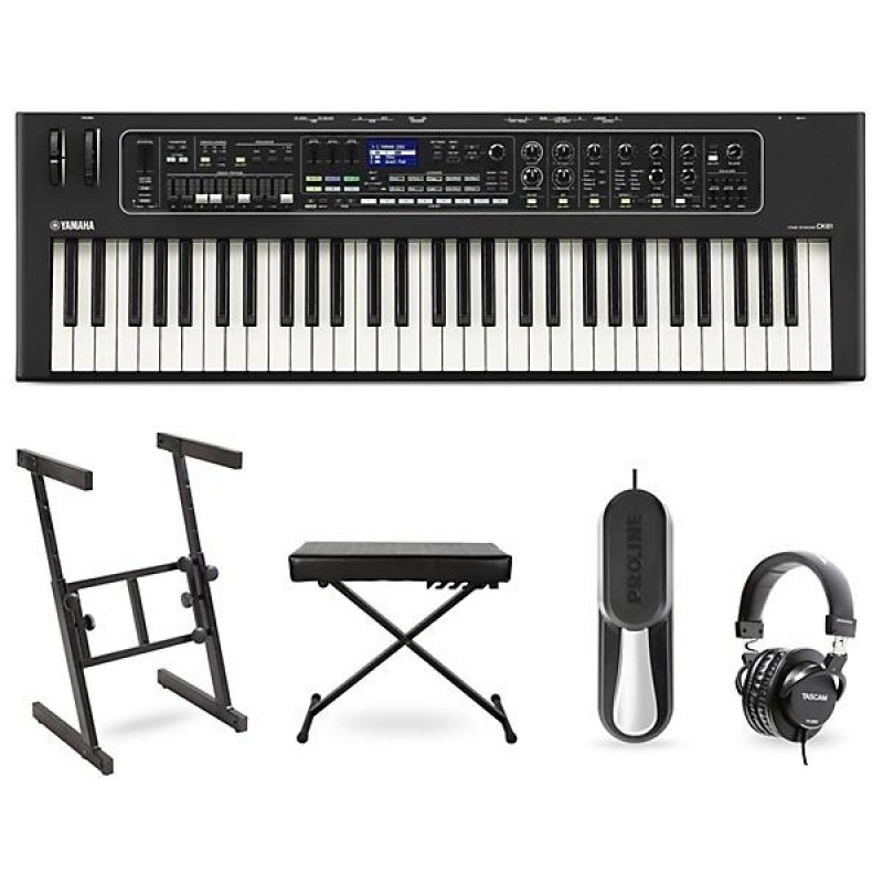 Yamaha CK61 portable stage keyboard deluxe package lightweight design piano organ synth sounds expressive live performance instrument