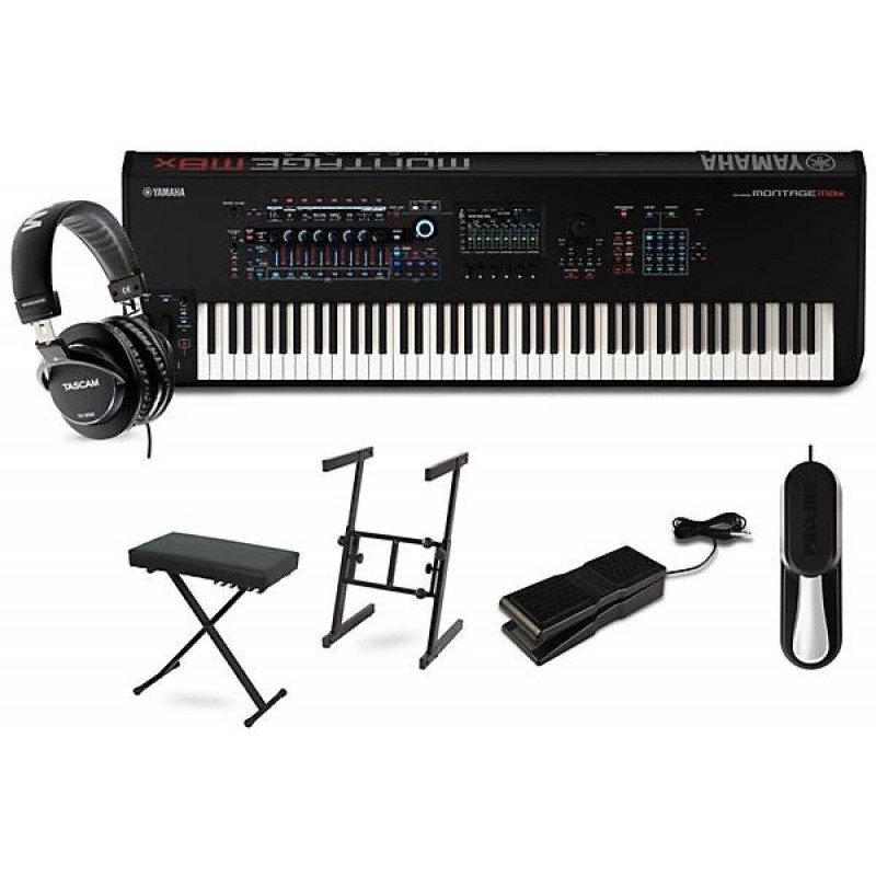 Yamaha MONTAGE M8x synthesizer deluxe package for professional studio production and live performance keyboard setup