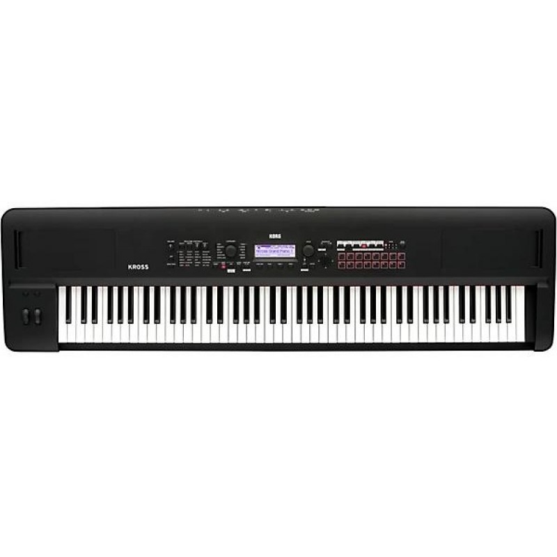 KORG KROSS 2 88 key performance synth workstation matte black with PCM sounds and versatile synth engine for music production