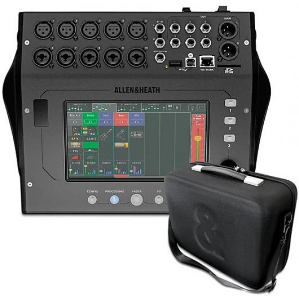 Allen & Heath CQ-12T Digital Mixer Bundle With Padded Soft Case