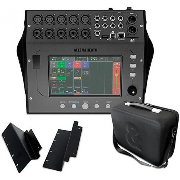 Allen & Heath CQ-12T Digital Mixer Bundle With Padded Soft Case and Rackmount Kit