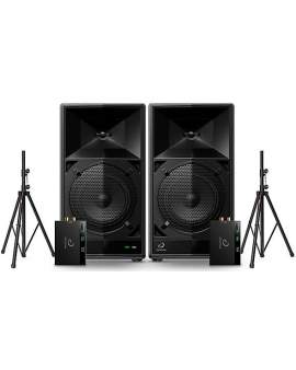 AlphaTheta WAVE-EIGHT 8" Portable Powered Speaker Pair With SonicLink