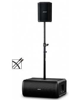 Bose S1 Pro+ Wireless PA Package With Sub2 Powered Bass Module, Adjustable Subwoofer Pole and XLR Cable