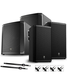 Electro-Voice ZLX-15P G2 Powered Speaker Pair With ELX200-18SP Subwoofers, Stands and Cables