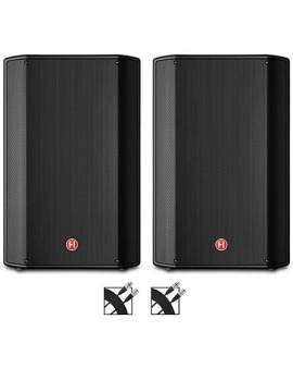 Harbinger VARI V1115 15" Powered Speakers Pair With Cables