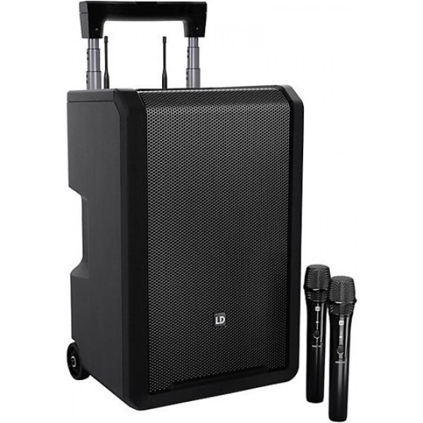 LD Systems ANNY 10 Portable Battery-Powered Speaker With Dual Wireless Handheld Mics B5.1