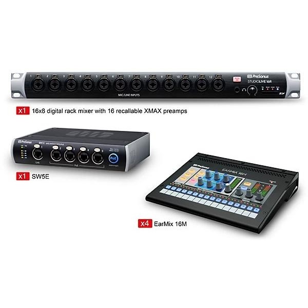 PreSonus StudioLive 16R Mobile EarMix Monitor and Switcher Package