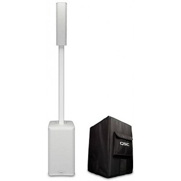 QSC Active 3-Way Column Loudspeaker With Cover, White