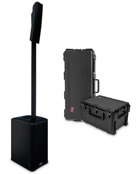 QSC Active 3-Way Column Loudspeaker With SKB iSeries Cases, Black