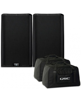 QSC K12.2 Powered Speaker Pair With Tote Bags