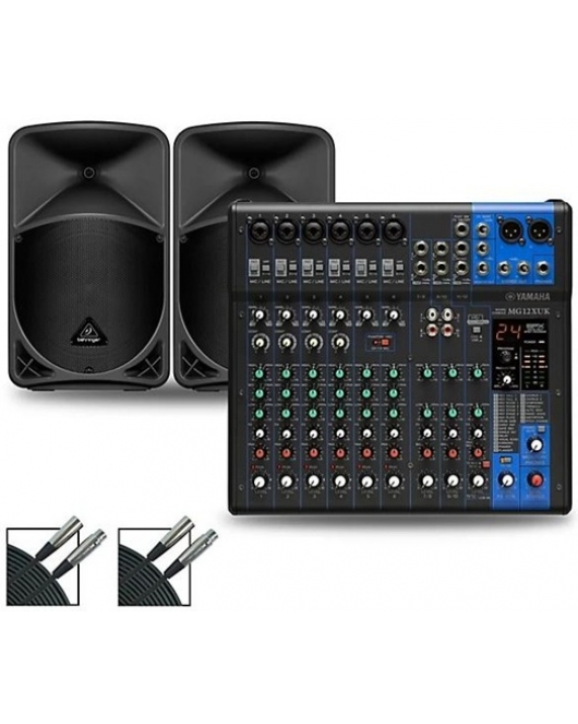 Yamaha MG12XUK Mixer With Behringer Eurolive BX Mains Yamaha MG12XUK Mixer With Behringer Eurolive BX Mains