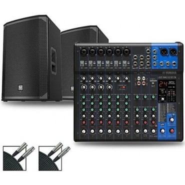 Yamaha MG12XUK Mixer With Electro-Voice EKX Speakers 15" Mains