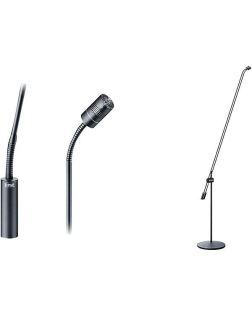 DPA Microphones 4018 Supercardioid Mic, Black, XLR, 122 cm (48 in) Boom, Floor Stand, Twin Mic