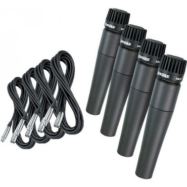 Shure SM57 Mic With Cables 4-Pack