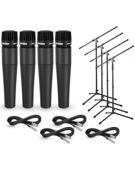 Shure SM57 Mic With Cables &amp; Stand 4-Pack