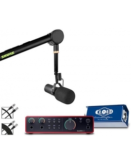 Shure SM7B Microphone and Focusrite Scarlett 2i2 Interface Podcasting Kit