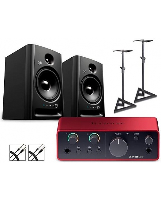 Focusrite Solo Gen4 With Harbinger Studio Monitors SM508