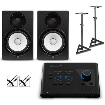 PreSonus Quantum ES4 Audio Interface with Yamaha HS Series Studio Monitor Pair (Cables & Stands Included) HS8