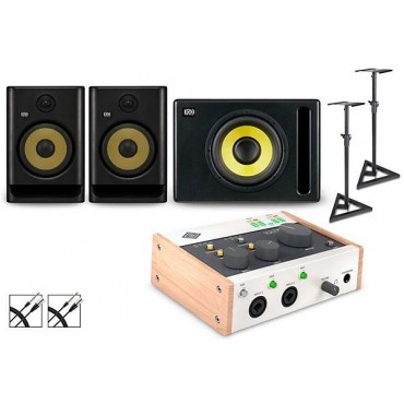 Universal Audio Volt 276 with KRK ROKIT G5 Studio Monitor Pair & S10 Subwoofer (Stands & Cables Included) ROKIT 8