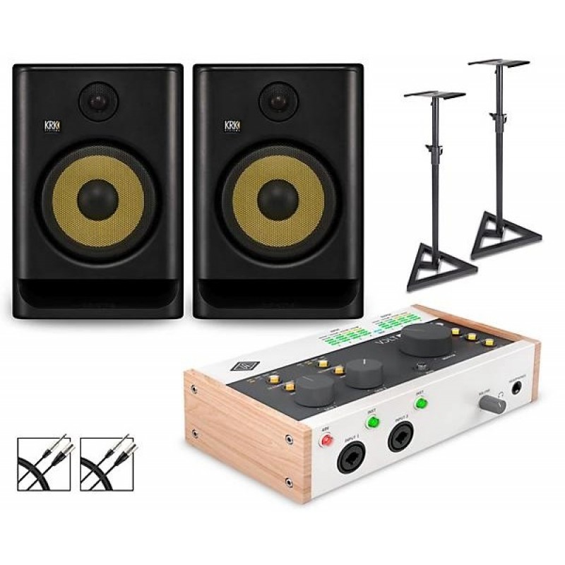 Universal Audio Volt 476 with KRK ROKIT G5 Studio Monitor Pair (Stands & Cables Included) ROKIT 8