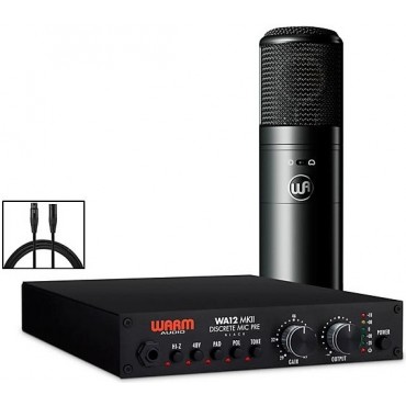 Warm Audio Recording Bundle With WA12-MKII Mic Pre, WA-8000 Condenser Microphone and Premier XLR 15' Mic Cable
