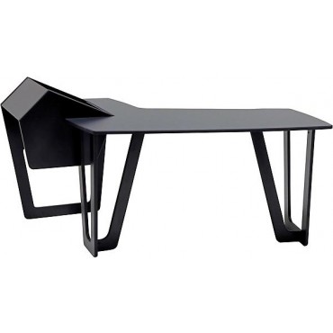 Argosy AIRE Edit Workstation with 8ru Rack on Right, Hautelink Desktop, Black Legs Right