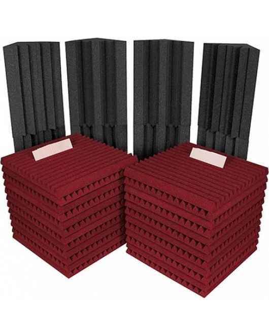 Auralex Project 2 Roominator Kit Charcoal Burgundy Auralex Project 2 Roominator Kit Charcoal Burgundy