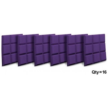 Auralex SonoFlat 2'x2'x2" Grid Panels 16-Pack Purple