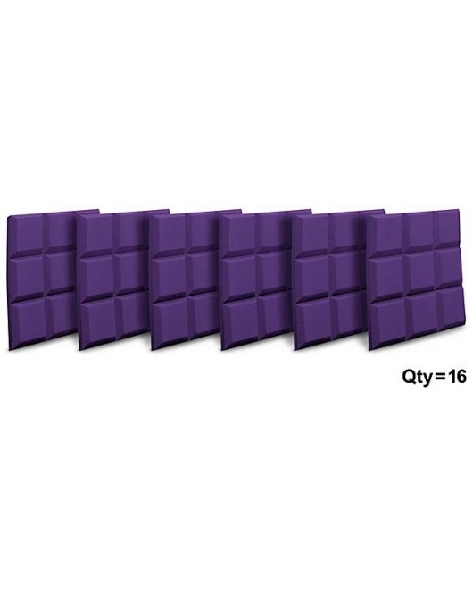 Auralex SonoFlat 2x2x2 Grid Panels 16 Pack Purple