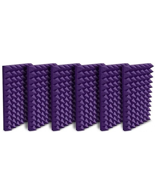 Auralex Studiofoam Pyramids 24x48x4 Panels 6 Pack Purple Auralex Studiofoam Pyramids 24x48x4 Panels 6 Pack Purple