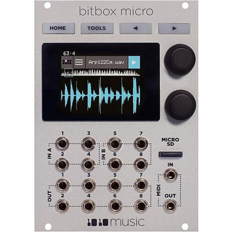 1010music Bitbox Micro Eurorack sampler with touchscreen for portable versatile high quality compact music sampling