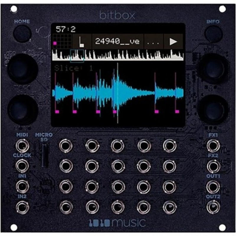 1010music Bitbox mk2 Eurorack sampler with touchscreen for compact versatile high quality performance sampling