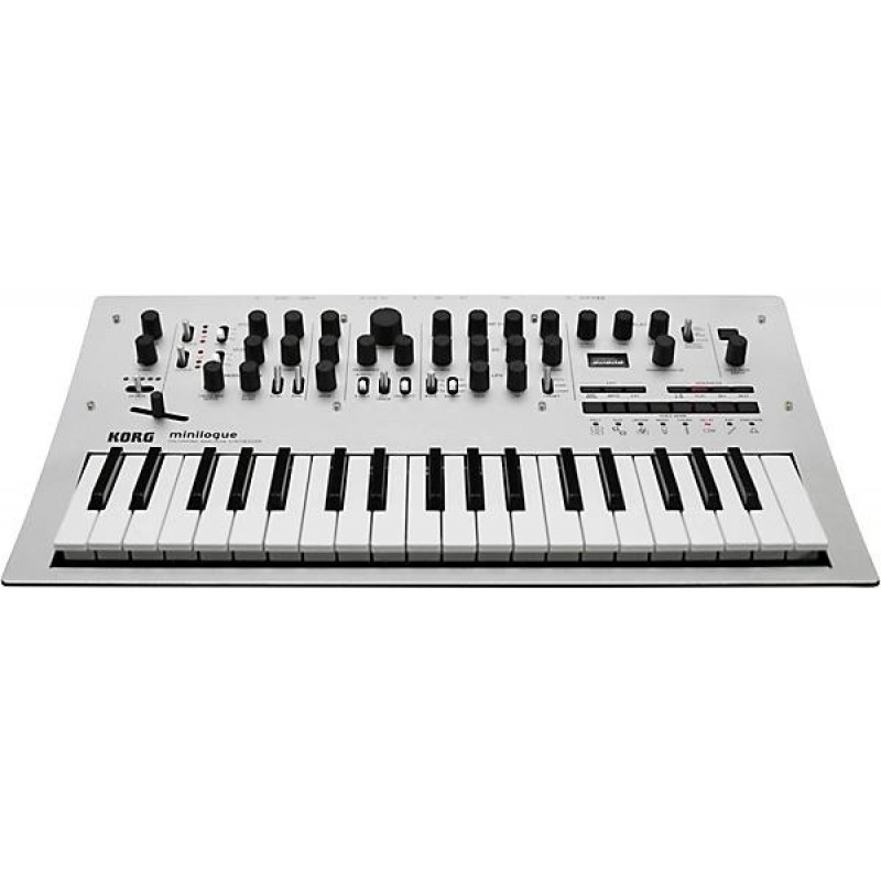 KORG Minilogue polyphonic analog synthesizer keyboard with 4 voice polyphony and digital multi engine for sound design