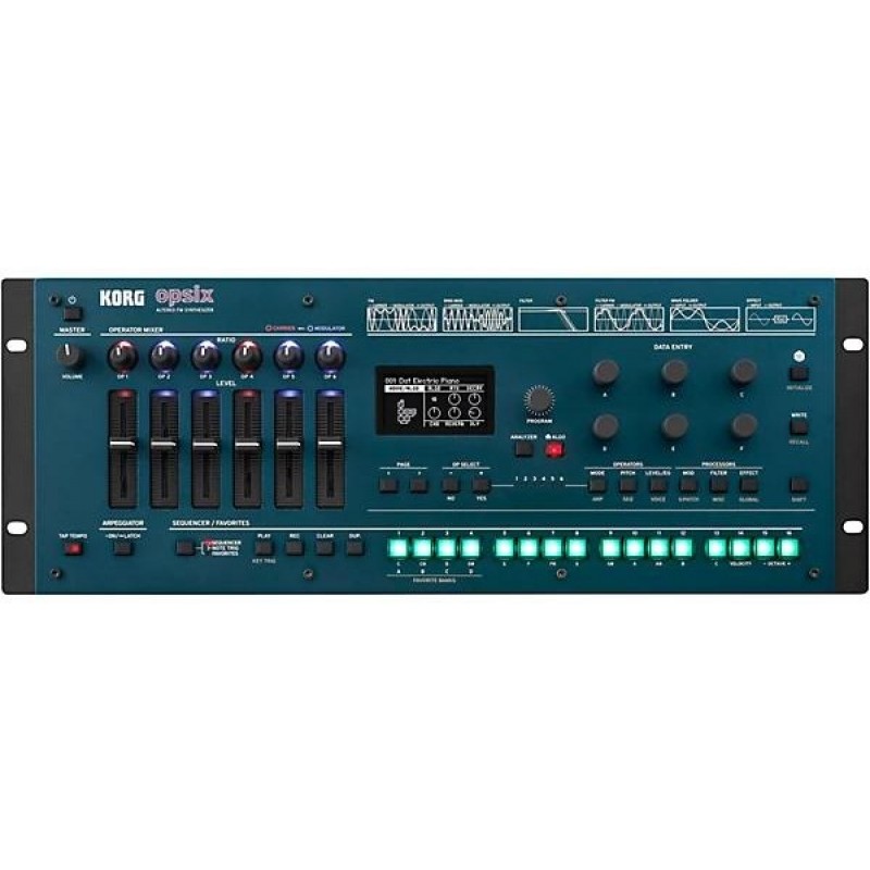 KORG opsix FM desktop synthesizer 4U rack compact studio production tool black