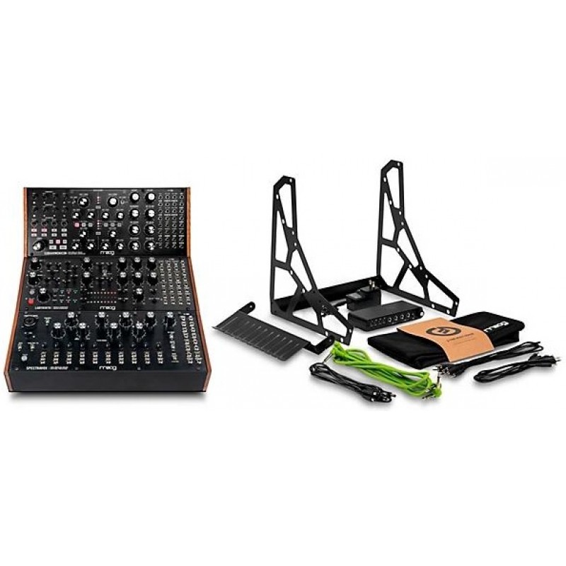 Moog Subharmonicon Labyrinth Spectravox synthesizer bundle with accessories for modular sound design and live music performance