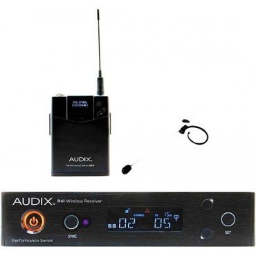 Audix AP41 HT7 Wireless Microphone System with R41 Diversity Receiver, B60 Bodypack and HT7 Headworn Microphone Band B Black